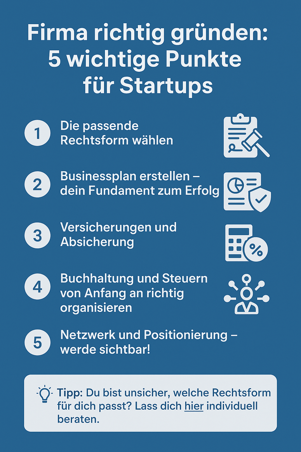 Firma richtig gründen: 5 wichtige Punkte für Startups